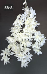 Ramură artificială decorativă tip iasomie - 108cm flori alb-galbui